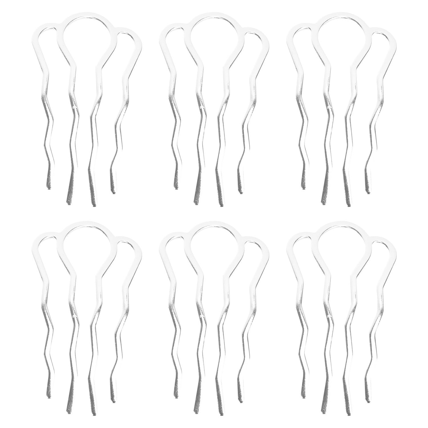 Lurrose 6pcs Antique Hair Pins Fork Hairpin Barrettes DIY Handmade Hair Clips Ancient Headwear for Women Lady Hair Jewelry Silver