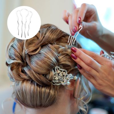 Lurrose 6pcs Antique Hair Pins Fork Hairpin Barrettes DIY Handmade Hair Clips Ancient Headwear for Women Lady Hair Jewelry Silver