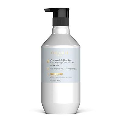 Theorie Charcoal Bamboo Detoxifying Conditioner- Purify &amp; Restore, Nurture Color &amp; Keratin Treated Hair, Suited For All Hair Types, 400ML