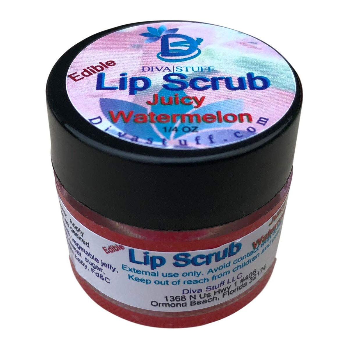 Diva Stuff Ultra Hydrating Lip Scrub for Soft Lips, Gentle Exfoliation, Moisturizer &amp; Conditioner, Juicy Watermelon -  oz (Made in the USA)