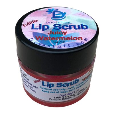 Diva Stuff Ultra Hydrating Lip Scrub for Soft Lips, Gentle Exfoliation, Moisturizer &amp; Conditioner, Juicy Watermelon -  oz (Made in the USA)