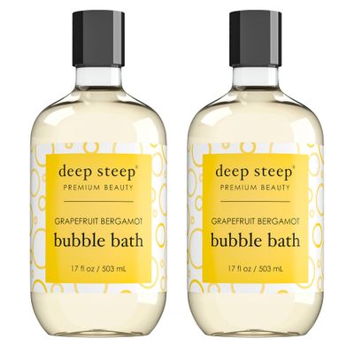 Deep Steep Bubble Bath, 17 Ounce (Pack of 2) (Grapefruit Bergamot)