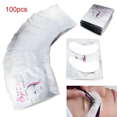 COOSKIN 100 Pairs Eye Gel Patches, Lint Free Eye Gel pads for Eyelash Extension Pads,Eye Mask Beauty Tool (Girl)