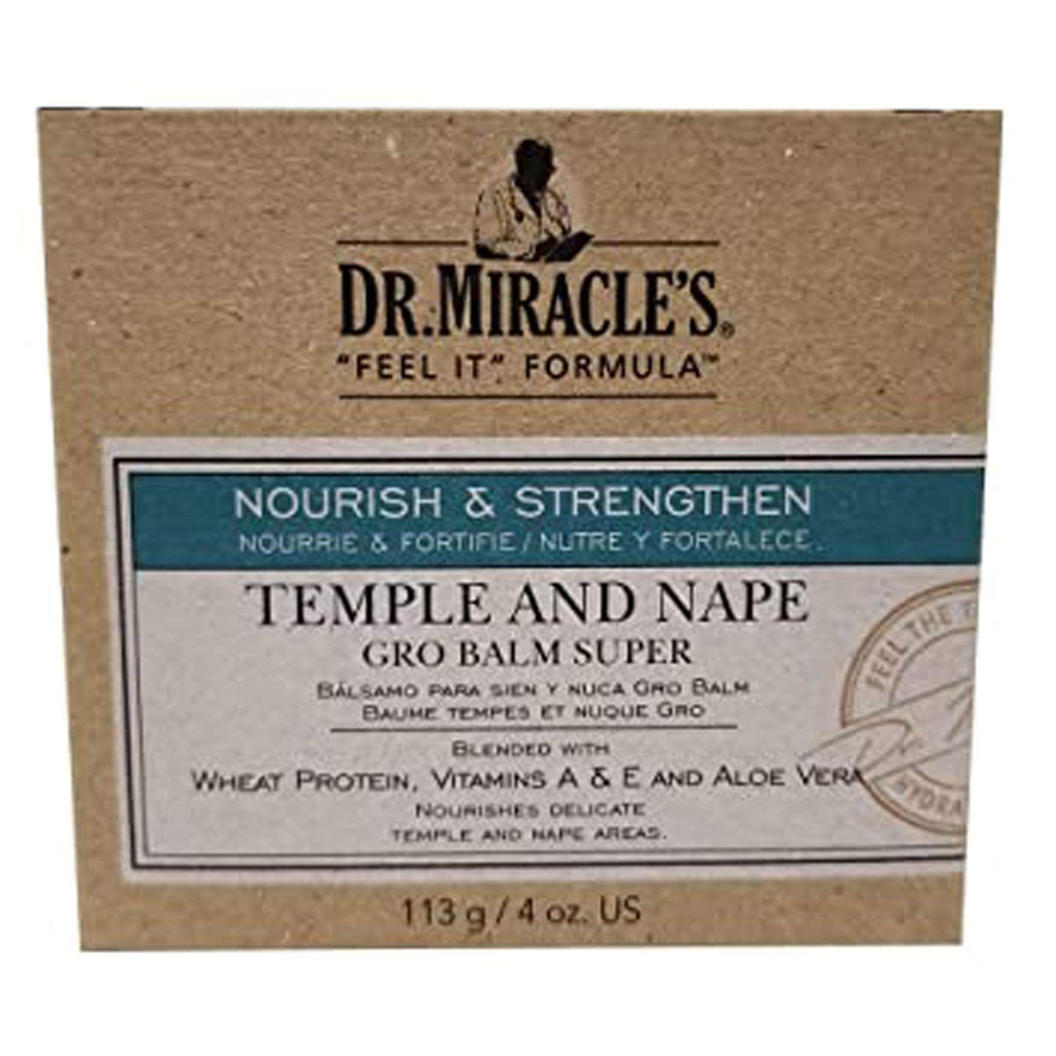 Dr. Miracle&#39;s Strengthen Temple &amp; Nape Gro Balm Super Strength, 4 oz