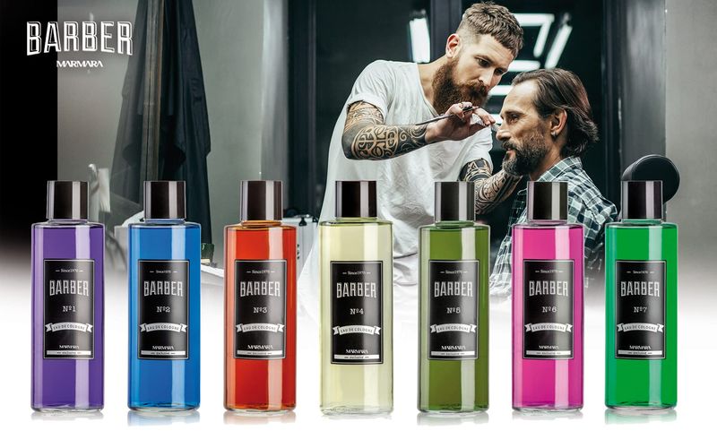 Marmara Barber Cologne - Best Choice of Modern Barbers and Traditional Shaving Fans Glass Bottle (500 ml, No3)