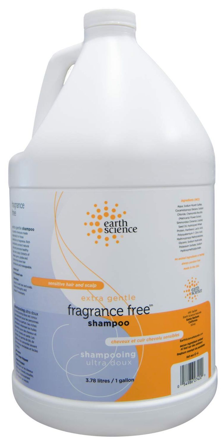 EARTH SCIENCE - Extra Gentle Fragrance Free Shampoo for Sensitive Hair and Scalp (1 gal.)