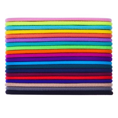 100 Pieces Hair Elastics Hair Ties Ponytail Holders Hair Bands (5 x 0.3 cm, Multicolor)