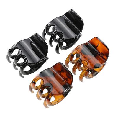 minihope Women&#39;s And Girls`s Classics 4 Medium Claw Clips, Great for Easily Pulling Up Your Hair,Pefrect for All Hair Types, Plastic Material, Black and Brown Colors, 4 Count (Pack of 1)