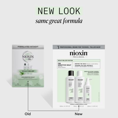 Nioxin Scalp Relief System - Hair Products for Sensitive, Itchy Scalp - Includes Shampoo, Conditioner and Serum (Packaging May Vary)