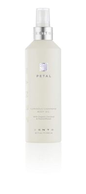Zents Luminous Cashmere Body Oil (Petal Fragrance) | Moisturizing Body Oil with Vitamin E &amp; Organic Coconut Oil | Softens &amp; Smooths Skin | 8 fl oz