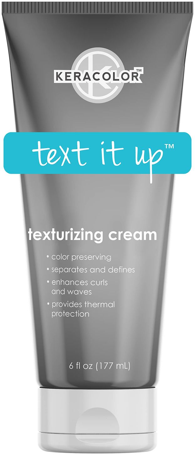 KERACOLOR Texturizing Cream for Curly Hair, Color Preserving, Enhances Curls &amp; Waves, Provides Heat Protection, 6 Fl Oz