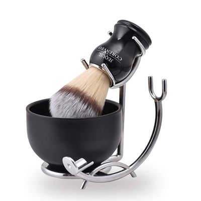Deluxe Shaving Kit for Men, 3 in 1 Shaving Set Includes Shaving Brush, Shaving Bowl, Razor &amp; Brush Holder