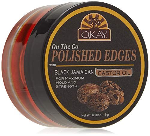 OKAY POLISHED EDGE on the GO with BLACK JAMAICAN CASTOR OIL 0.5 oz ** RT-EDGEBJ1