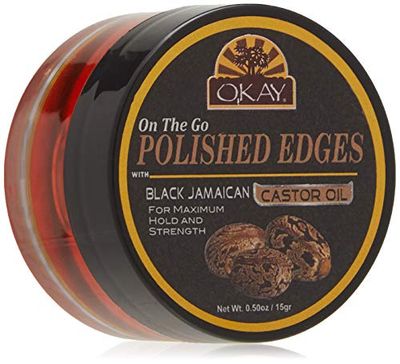 OKAY POLISHED EDGE on the GO with BLACK JAMAICAN CASTOR OIL 0.5 oz ** RT-EDGEBJ1