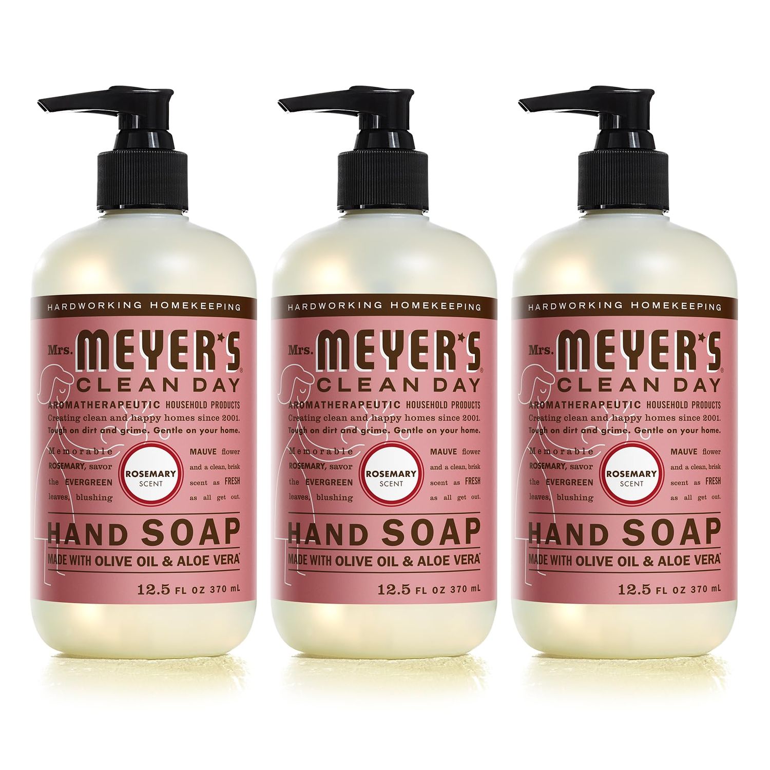 Mrs. Meyer&#39;s Clean Day Liquid Hand Soap, Rosemary Scent, 12.5 OZ (Pack of 3)