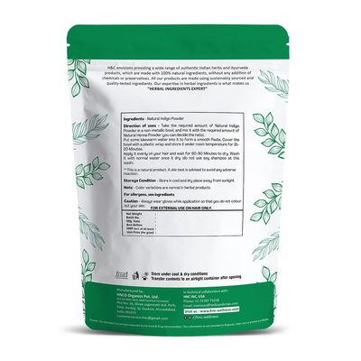 100% Natural Indigo Powder for Hair (227g / (1/2 lb) / 8 ounces) Indigofera tinctoria to color your hair brown to black