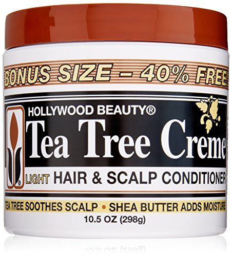 Hollywood Beauty Tea Tree Creme Hair and Scalp Conditioner, White , 10.5 Ounce
