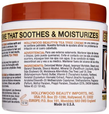 Hollywood Beauty Tea Tree Creme Hair and Scalp Conditioner, White , 10.5 Ounce