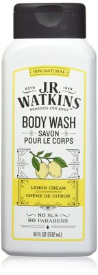 J.R. Watkins Daily Moisturizing Lemon Cream Body Wash, 18 Ounce