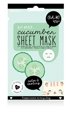 Oh K! Facial Sheet Mask, Cucumber