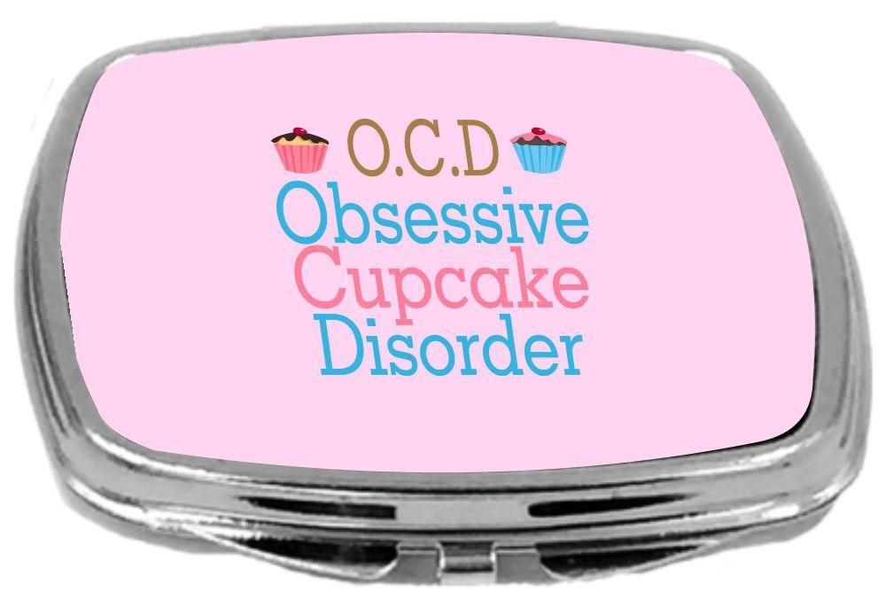 Rikki Knight O.C.D Design Compact Mirror, Obsessive Cupcake Disorder, 3 Ounce