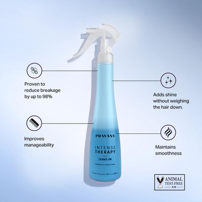 PRAVANA Intense Therapy Leave-In Conditioner Spray Treatment &amp; Detangler | Instantly Detangles &amp; Hydrates | Equalizes Hair Porosity | For All Hair Types | Strengthens &amp; Softens Hair | 10.1 Fl Oz