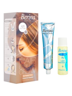 Silver Ash Grey Permanent Hair Dye Cream Lolane Goth by Berina