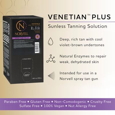 Norvell Premium Sunless Tanning Solution - Venetian Plus, 128 Fl Oz