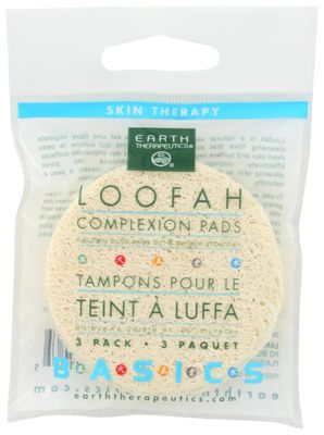 EARTH THERAPEUTICS Loofah Face Disc, 3 CT