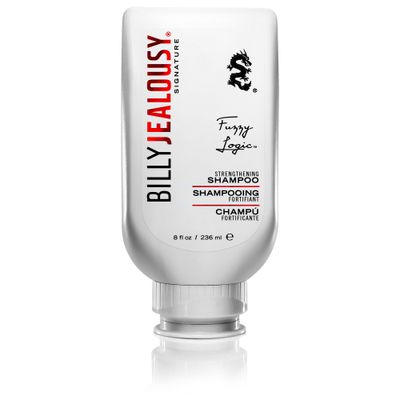 Billy Jealousy Fuzzy Logic Strengthening Mens Shampoo, Adds Volume, Prevents Hair Loss, Promotes Circulation &amp; Healthy Growth, Peppermint Scent, 8 Fl Oz