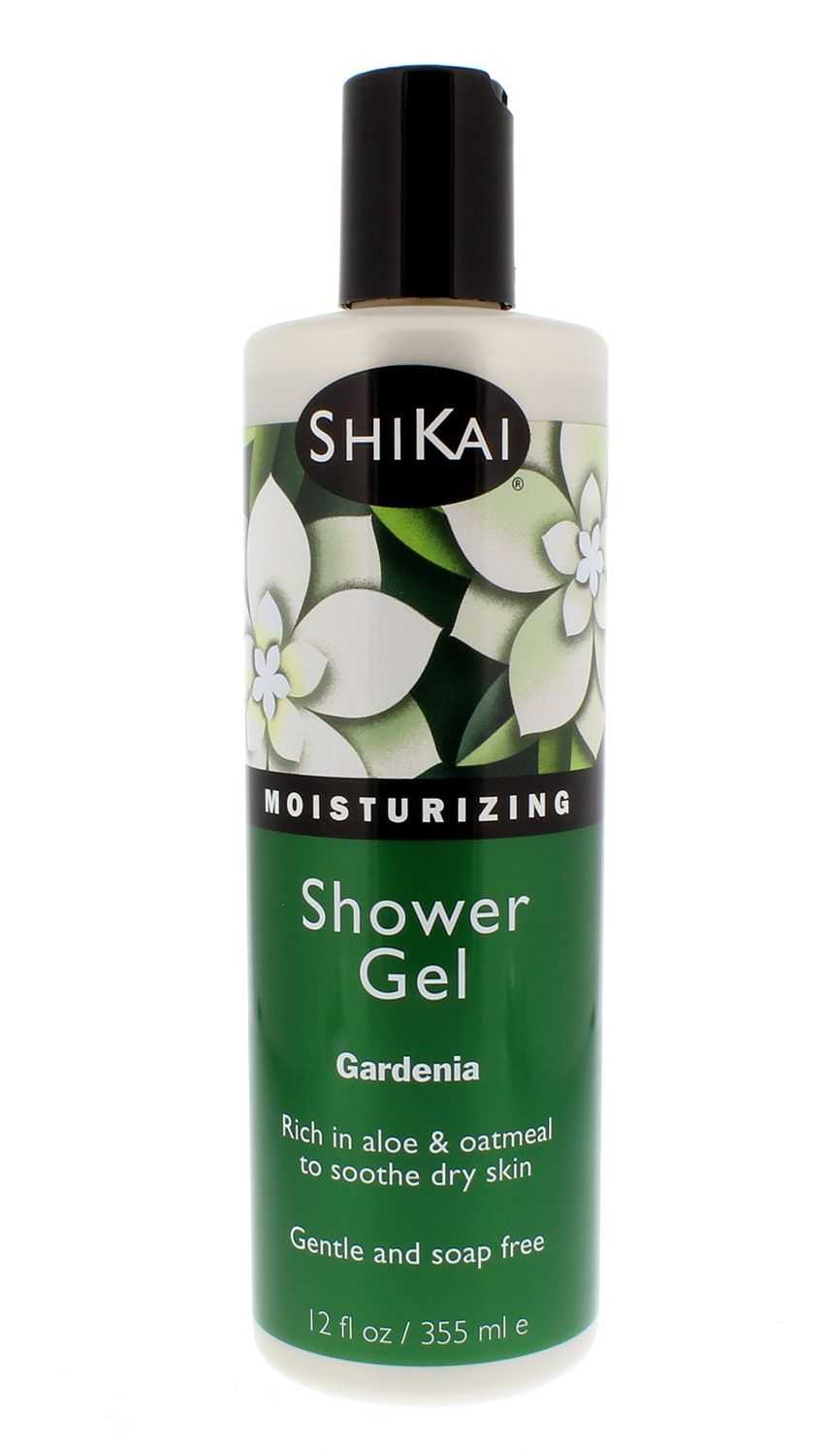 ShiKai Daily Moisturizing Shower Gel (Gardenia, 12 oz) | Gentle Formula | With Aloe Vera &amp; Oatmeal for Soft, Healthy Skin | Dry Skin Relief
