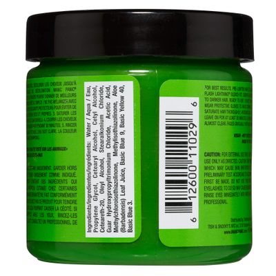 MANIC PANIC Electric Lizard Green Hair Dye - Classic High Voltage - Semi Permanent Bright Neon Green Hair Dye With Lime Green Hues - Glows in Blacklight - Vegan, PPD And Ammonia Free (4oz)