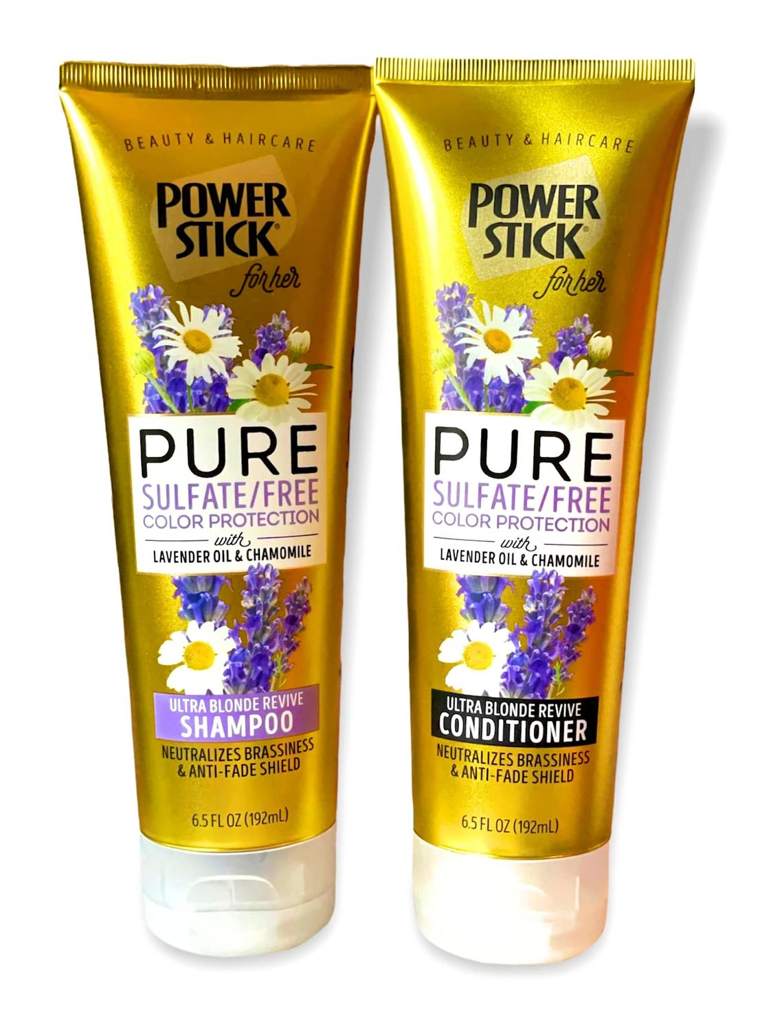 Pure Sulfate Free Ultra Blonde Revive Shampoo &amp; Conditioner 6.5 oz Color Protection with Lavender Oil &amp; Chamomile