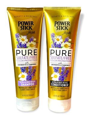 Pure Sulfate Free Ultra Blonde Revive Shampoo &amp; Conditioner 6.5 oz Color Protection with Lavender Oil &amp; Chamomile