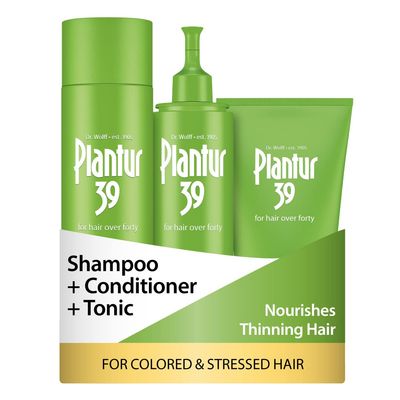 Plantur 39 Phyto-Caffeine Women&#39;s 3-Step System for Colored, Stressed Hair - Shampoo (8.45 fl), Conditioner (5.07 fl), Tonic (6.76 fl)