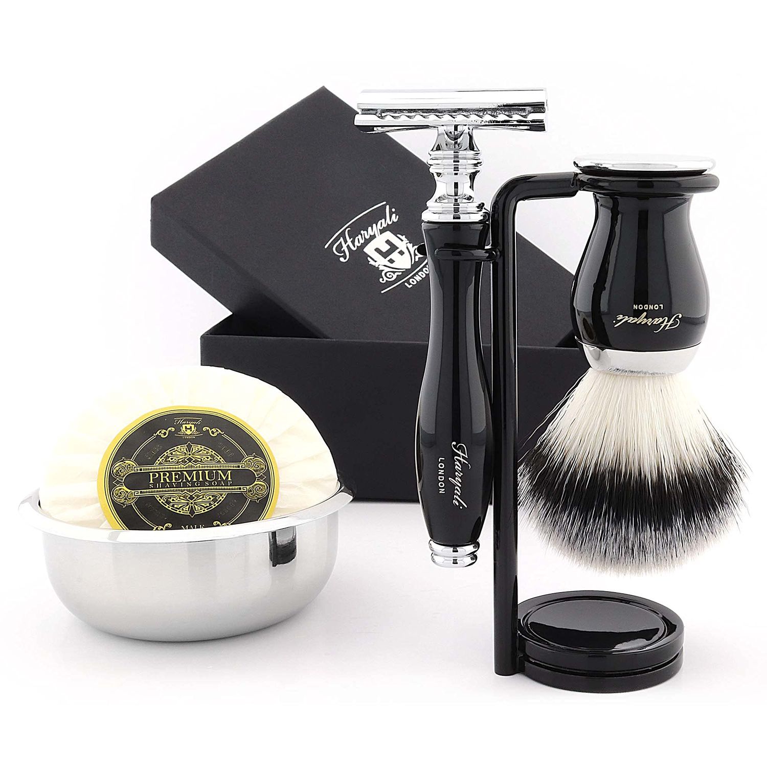 Premium Shaving Kit Gift for Men(Safety Razor,Brush,Bowl,Stand) Branded Box (NO Blades Included)