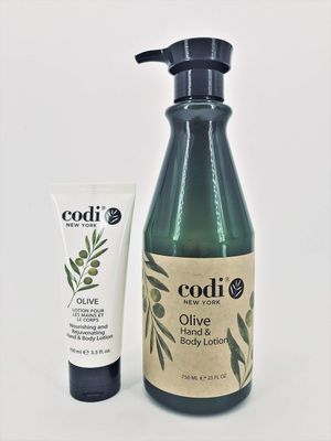 Codi Olive Hand and Body Lotion Big and Small Kit, 750ml/25oz + 3.3oz/100ml