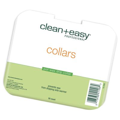 Clean + Easy Professional Deluxe Wax System - Standard Warmer Collars Prevent Drips for Mess-Free, Effortless Cleanup (50 Count)