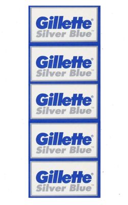 50 Silver Blue Double Edge Razor Stainless Blades Made in Russia