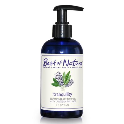 Best of Nature Tranquility Aromatherapy Massage &amp; Body Oil - Soothing Blend with Lavender, Sage, Rosewood &amp; Palmarosa, Ideal for Relaxing Massage or Daily Moisturizing - 8 fl oz