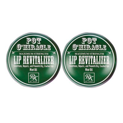 Ruby Kisses Pot O&#39; Miracle Maximum Strength, Mint Oil (Lip Revitalizer, 2 Pack)