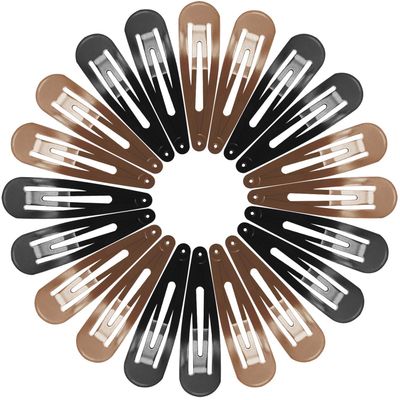 Women Hair Clips, Funtopia 40 Pcs 7cm / 2.8 Inch Long No Slip Metal Hair Clips Large Snap Hair Clips Barrettes Hairpins for Thick Hair (Brown, Black)
