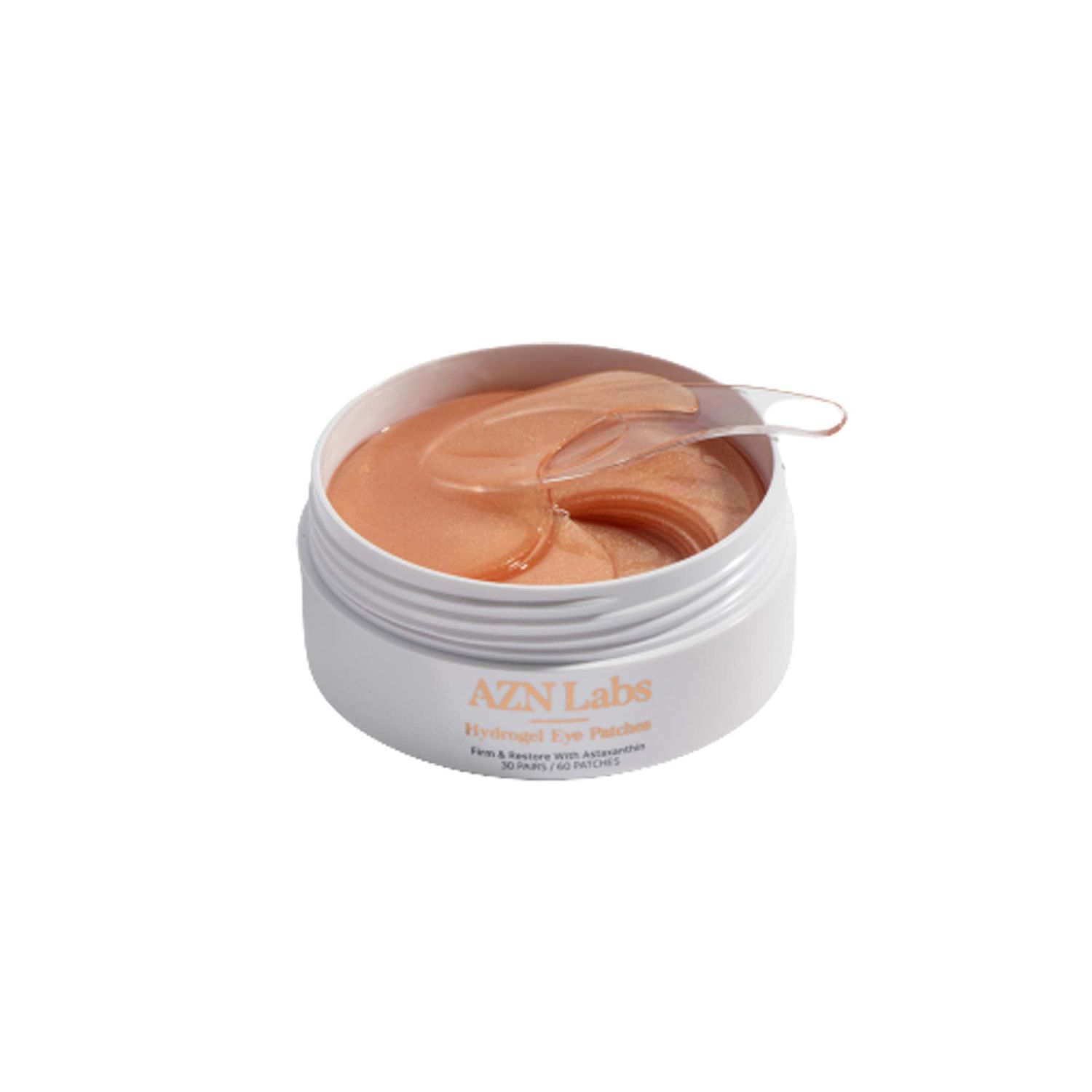 AZN LABS Hydrogel Eye Patches with Astaxanthin | Highly Effective For Reducing Wrinkles, Crows Feet, and Eye-Bags | Hydrating and Puffy Eye Mask Treatment | Contains Astaxanthin | 30 pairs / 60pcs