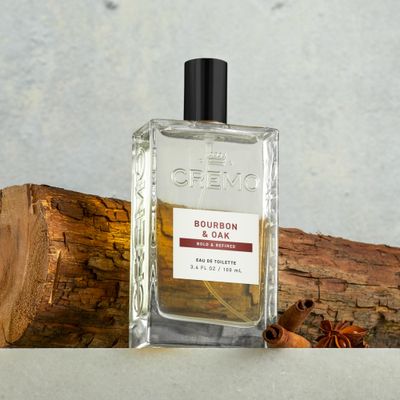 Cremo Cologne for Men - Bourbon &amp; Oak Mens Cologne Spray - A Sophisticated Blend of Distillers Spice, Fine Bourbon and White Oak, Fragrances For Men, 3.4 Fl Oz