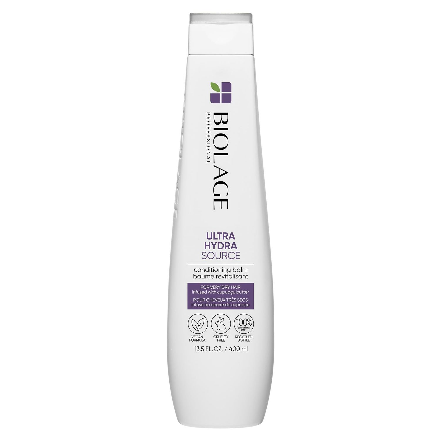 Biolage Ultra Hydra Source Conditioning Balm | Deep Hydrating Conditioner | Renews Hair&#39;s Moisture | For Very Dry Hair | Silicone-Free | Vegan | Salon Conditioner | 13.5 Fl. Oz