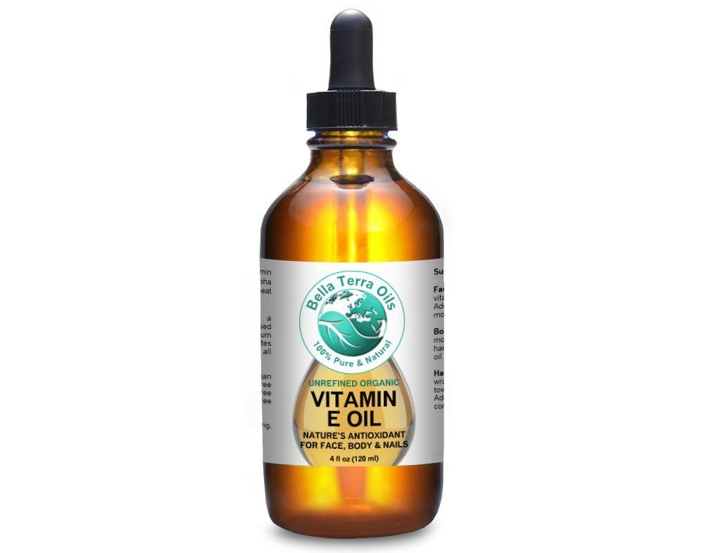 Bella Terra Oils - Organic Vitamin E Oil 4 oz - Strongest Concentration of Natural Organic Vitamin E, D-Alpha Tocopherol Rich, Perfect for Nourishing Your Face and Body