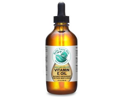 Bella Terra Oils - Organic Vitamin E Oil 4 oz - Strongest Concentration of Natural Organic Vitamin E, D-Alpha Tocopherol Rich, Perfect for Nourishing Your Face and Body
