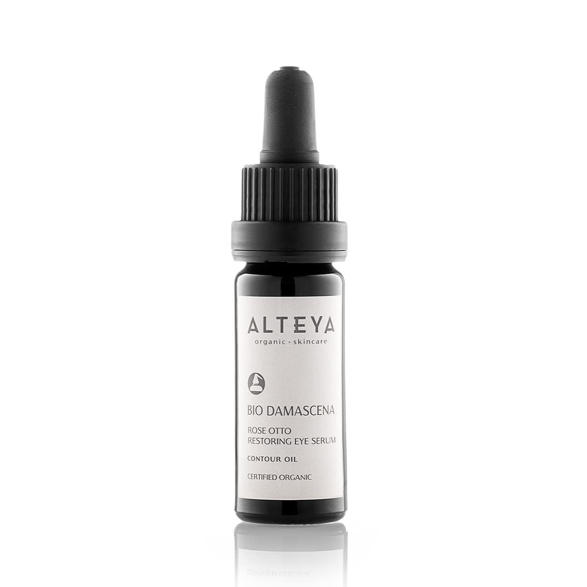 Alteya Organics Eye Serum USDA Certified Organic Skin Care 0.34 Fl Oz/10 mL Bio Damascena Award-Winning Eye Treatment With Organic Bulgarian Rose Oil Rejuvenating, Revitalizing and Clarifying