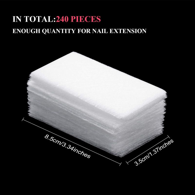 Blulu 240 Pieces Nail Extension Wrap Silk Nail Wrap Nail Splits Breaks Repair Fiberglass Wrap Repair Reinforce Nail Protector Nail Art Tool Women DIY Nail Art Extension Accessories for Home Salon