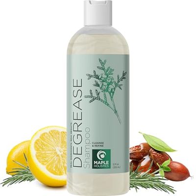 Clarifying Shampoo for Oily Hair and Scalp - Deep Cleansing Shampoo Build Up Remover with Rosemary Oil - Degrease Shampoo for Greasy Hair &amp; Scalp - Vegan Color Safe Sulfate &amp; Paraben Free (12 Fl Oz)